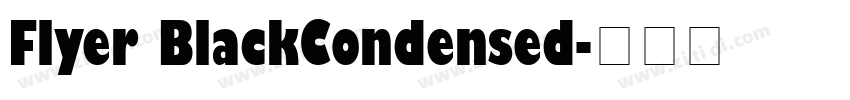 Flyer BlackCondensed字体转换